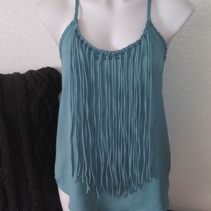 Wet Seal green Fringe Cami